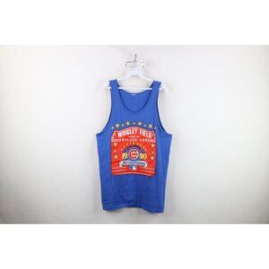 Vtg 90s Mens Medium 1990 All Star Game Baseball Wrigley Field Tank Top T-Shirt